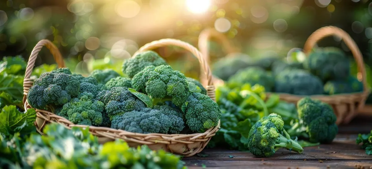 Fresh produce in baskets